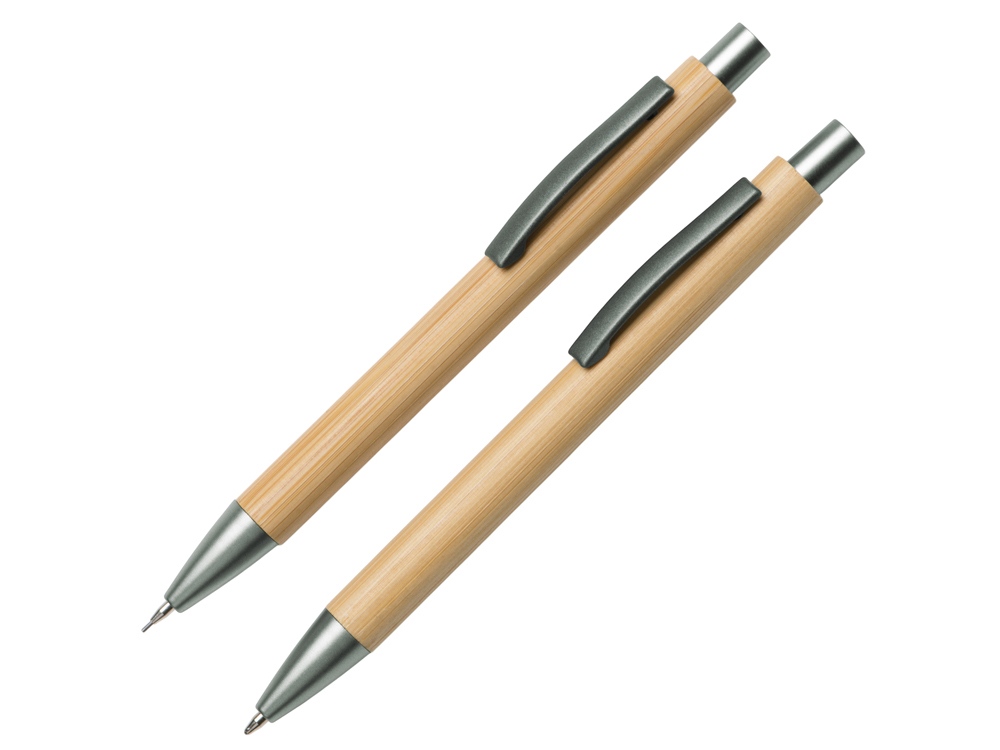 Набор ручка и механический карандаш "Tender bamboo", натуральный-1