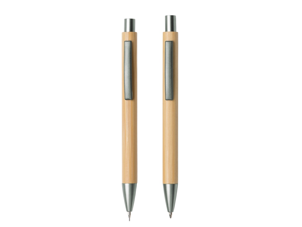 Набор ручка и механический карандаш "Tender bamboo", натуральный-2
