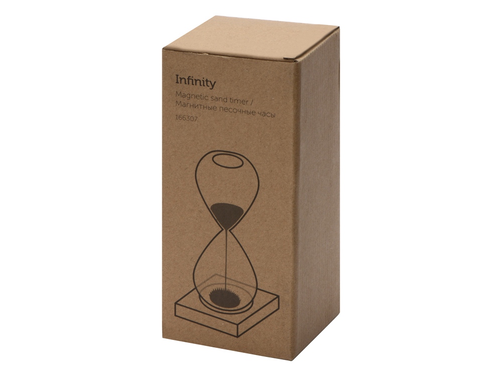 Песочные магнитные часы на деревянной подставке "Infinity"-2