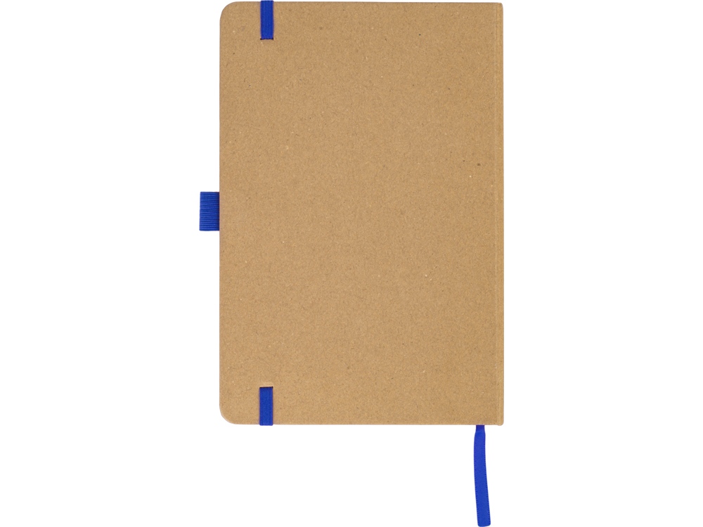 Блокнот A5 "Sevilia Color", твердая обложка из крафта, 80 листов, цветной срез и форзац, натуральный/синий-4
