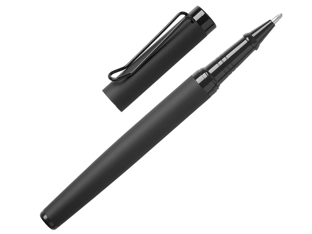 Подарочный набор из 2-х ручек "Black Lama" soft-touch, черный-6