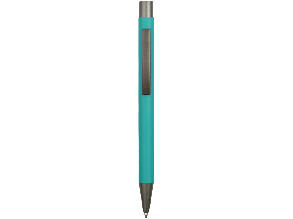 Ручка металлическая soft touch шариковая «Tender», бирюзовый-1