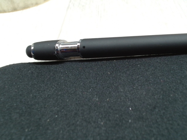 Ручка металлическая soft-touch шариковая со стилусом «Sway», черный/серебристый (P)-4