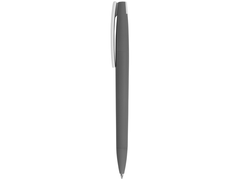 Ручка пластиковая soft-touch шариковая «Zorro», серый/белый-2