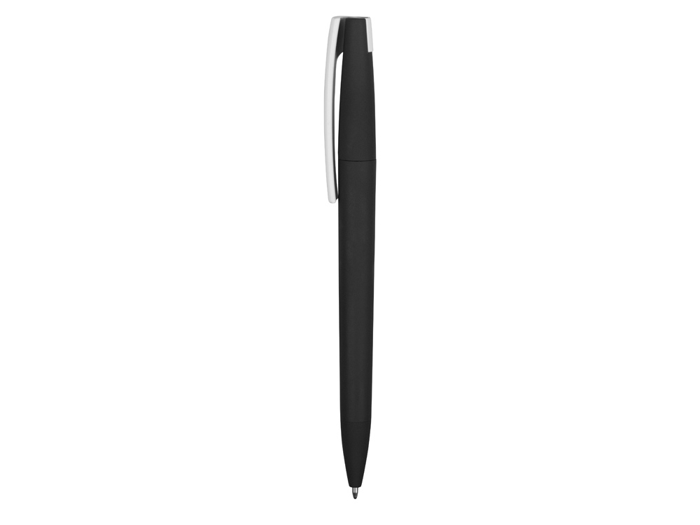 Ручка пластиковая soft-touch шариковая «Zorro», черный/белый-2