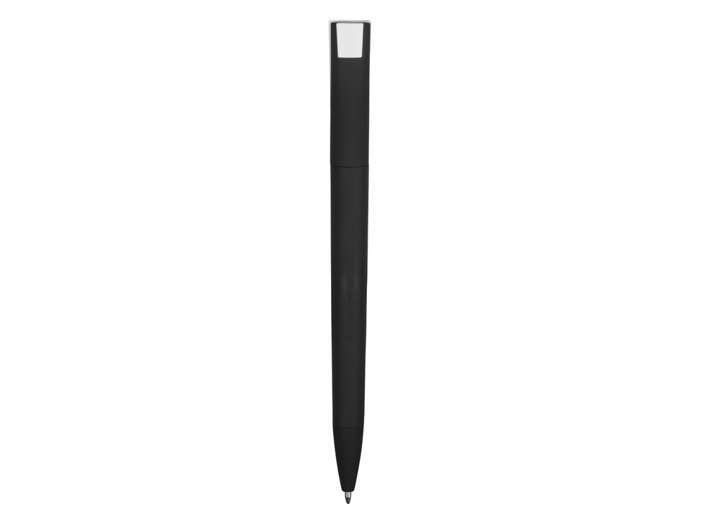 Ручка пластиковая soft-touch шариковая «Zorro», черный/белый-3