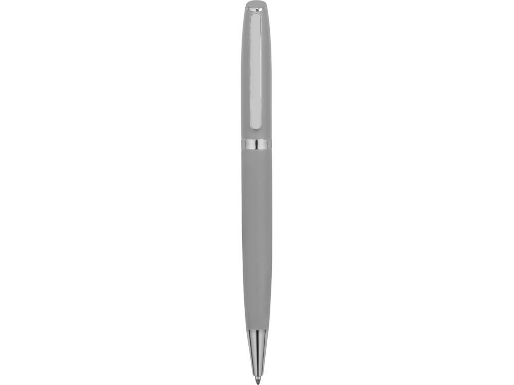 Ручка металлическая шариковая «Flow» soft-touch, светло-серый/серебристый-1