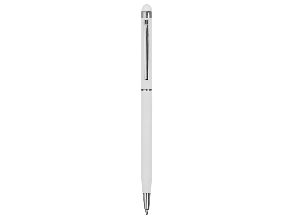 Ручка-стилус шариковая "Jucy Soft" с покрытием soft touch, белый-1