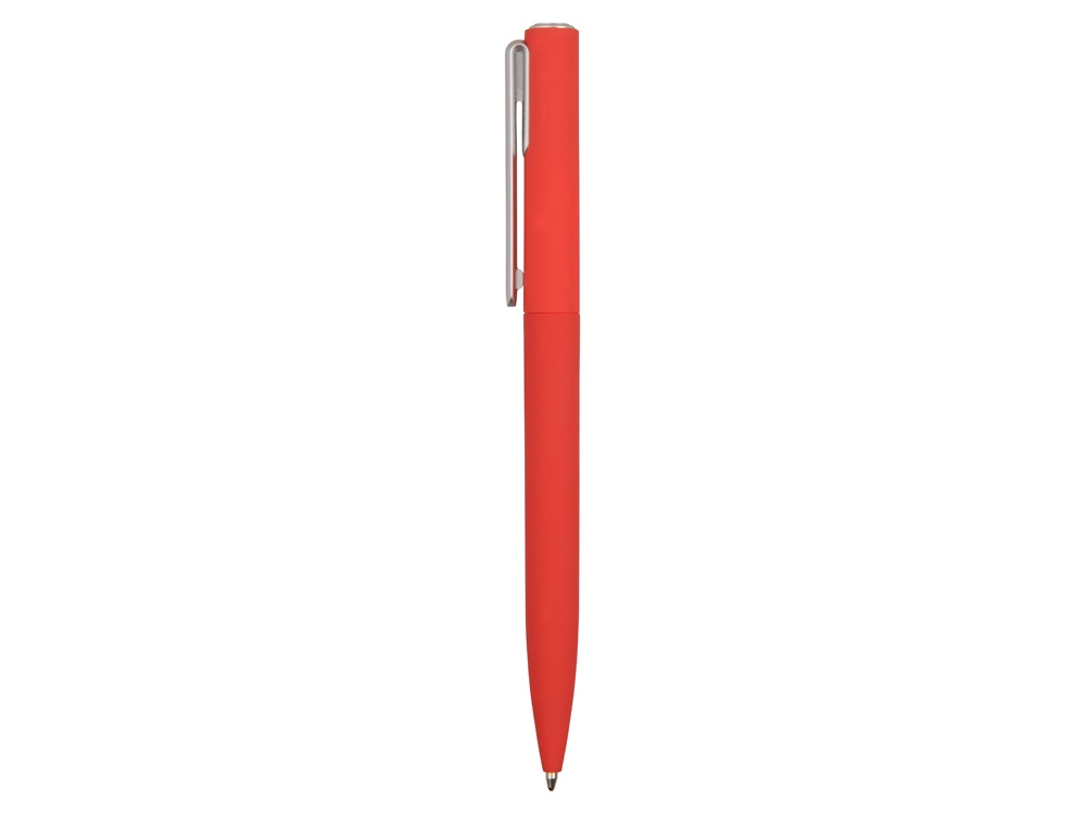 Ручка шариковая пластиковая "Bon" с покрытием soft touch, красный-2