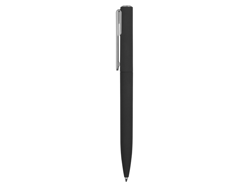 Ручка шариковая пластиковая "Bon" с покрытием soft touch, черный-2