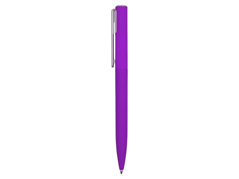 Ручка шариковая пластиковая "Bon" с покрытием soft touch, фиолетовый-2