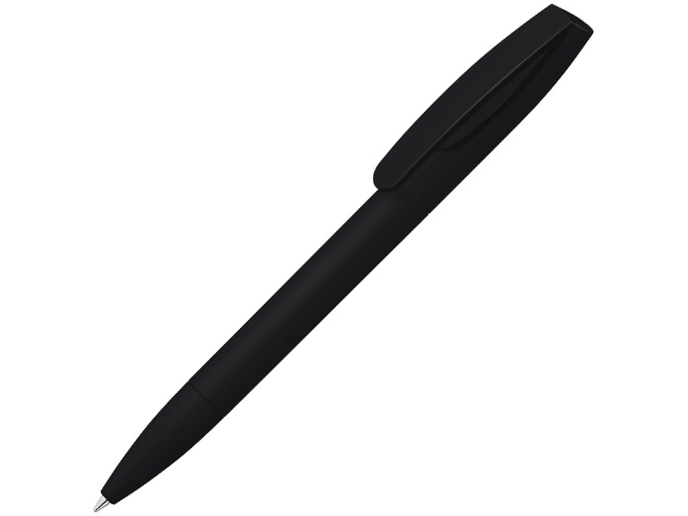 Шариковая ручка "Coral Gum " с прорезиненным soft-touch корпусом и клипом., черный-1