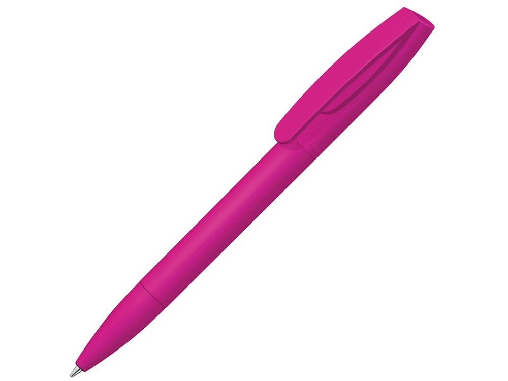 Шариковая ручка "Coral Gum " с прорезиненным soft-touch корпусом и клипом., розовый-1