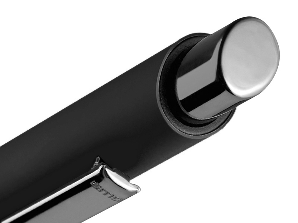 Металлическая шариковая ручка soft touch "Ellipse gum", черный-2