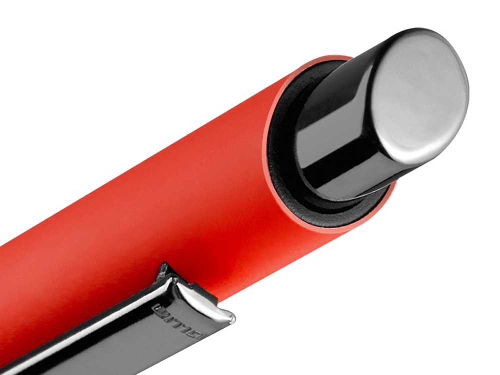 Металлическая шариковая ручка soft touch "Ellipse gum", оранжевый-2