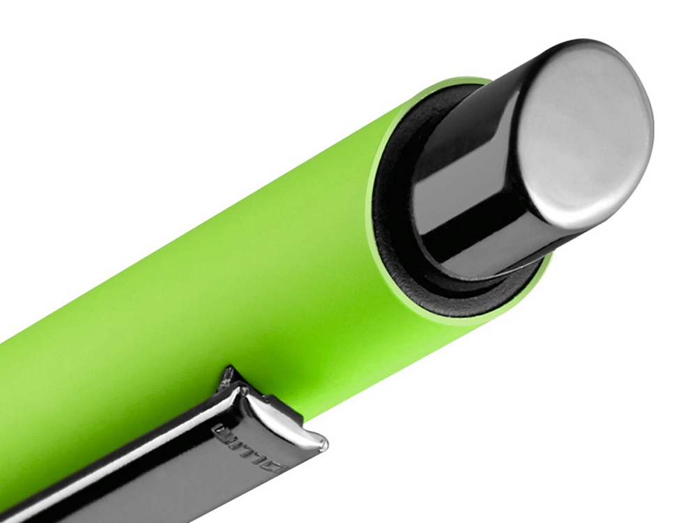 Металлическая шариковая ручка soft touch "Ellipse gum", светло-зеленый-2