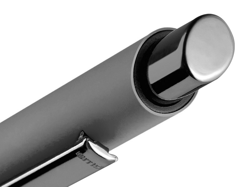 Металлическая шариковая ручка soft touch "Ellipse gum", серый-2