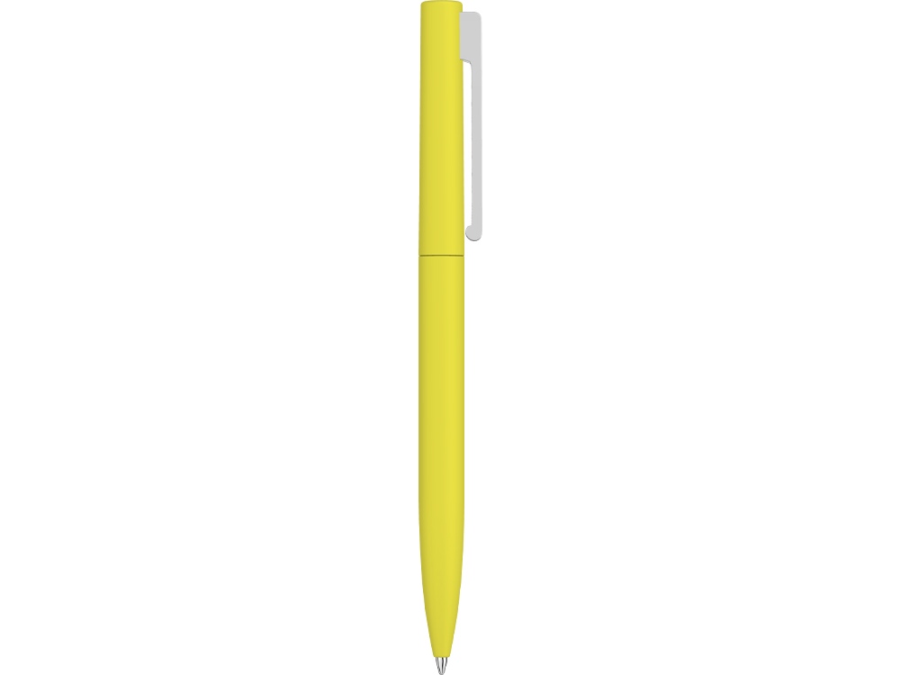 Шариковая ручка  "Bright F Gum" soft-touch, желтый-3