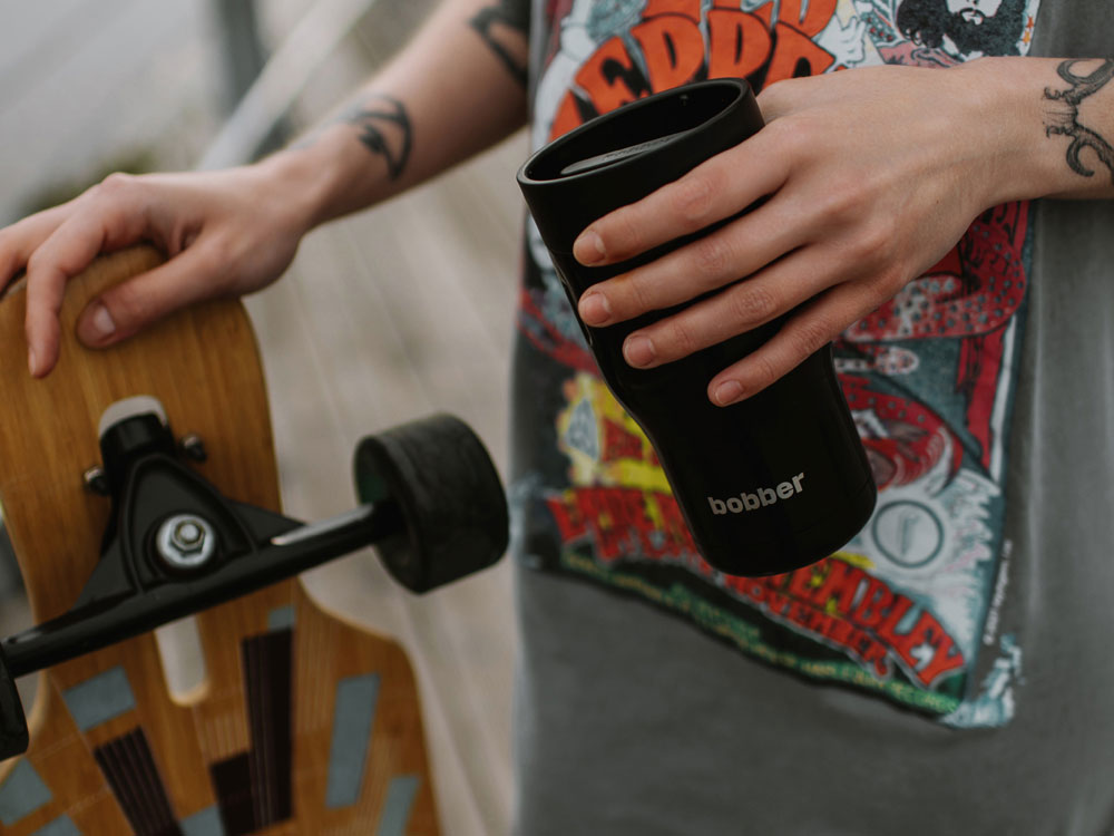 Термос питьевой, вакуумный, бытовой, тм "bobber". Объем 0,35 литра. Артикул Tumbler-350 Black Coffee-5