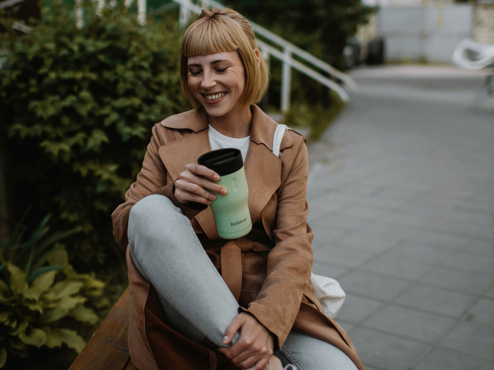 Термос питьевой, вакуумный, бытовой, тм "bobber". Объем 0,35 литра. Артикул Tumbler-350 Mint Cooler-8