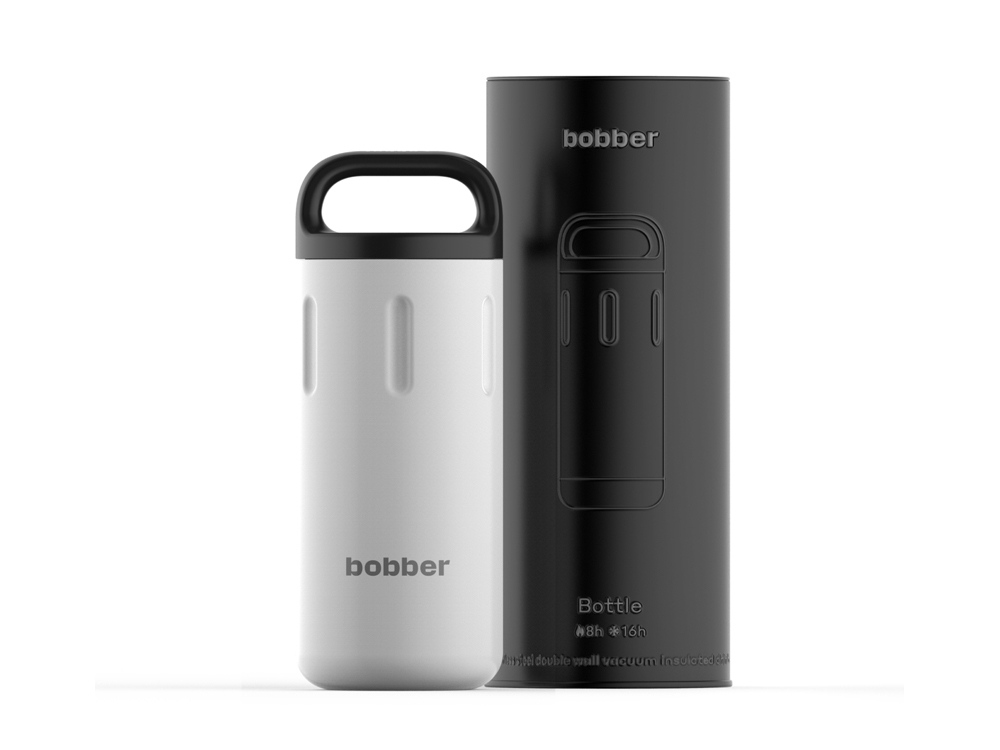 Вакуумный термос с керамическим покрытием бытовой, тм "bobber", 590 мл. Артикул Bottle-590 Iced Water (белый)-2