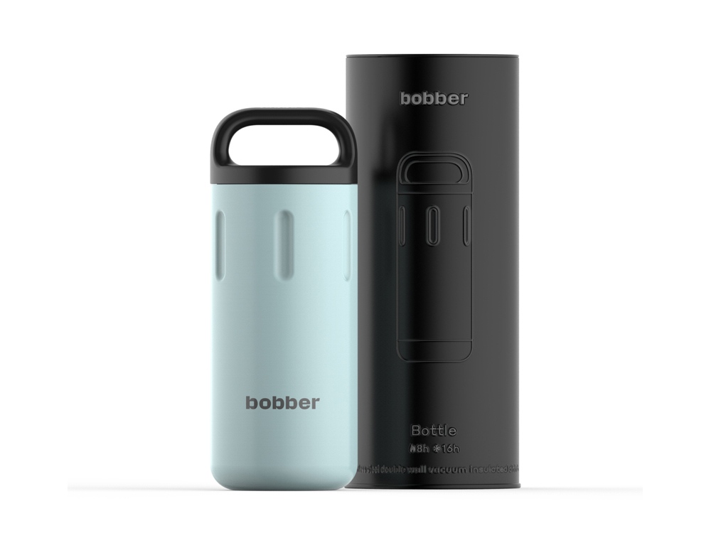 Вакуумный термос с керамическим покрытием бытовой, тм "bobber", 590 мл. Артикул Bottle-590 Light Blue (светло-голубой)-3