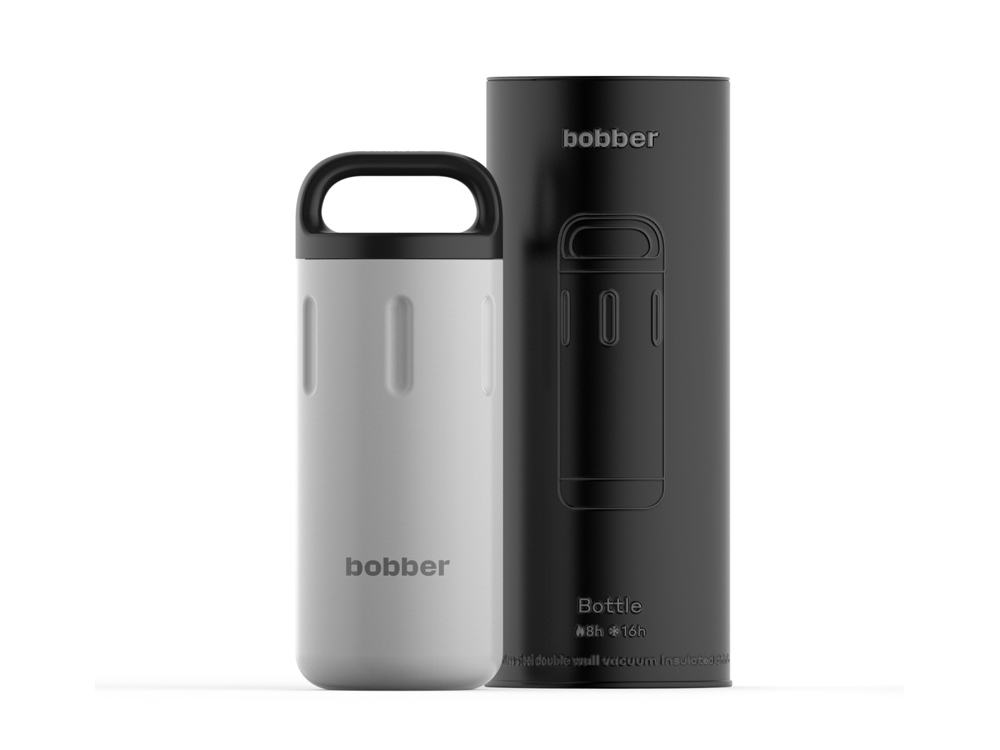 Вакуумный термос с керамическим покрытием бытовой, тм "bobber", 590 мл. Артикул Bottle-590 Sand Grey (серый)-3