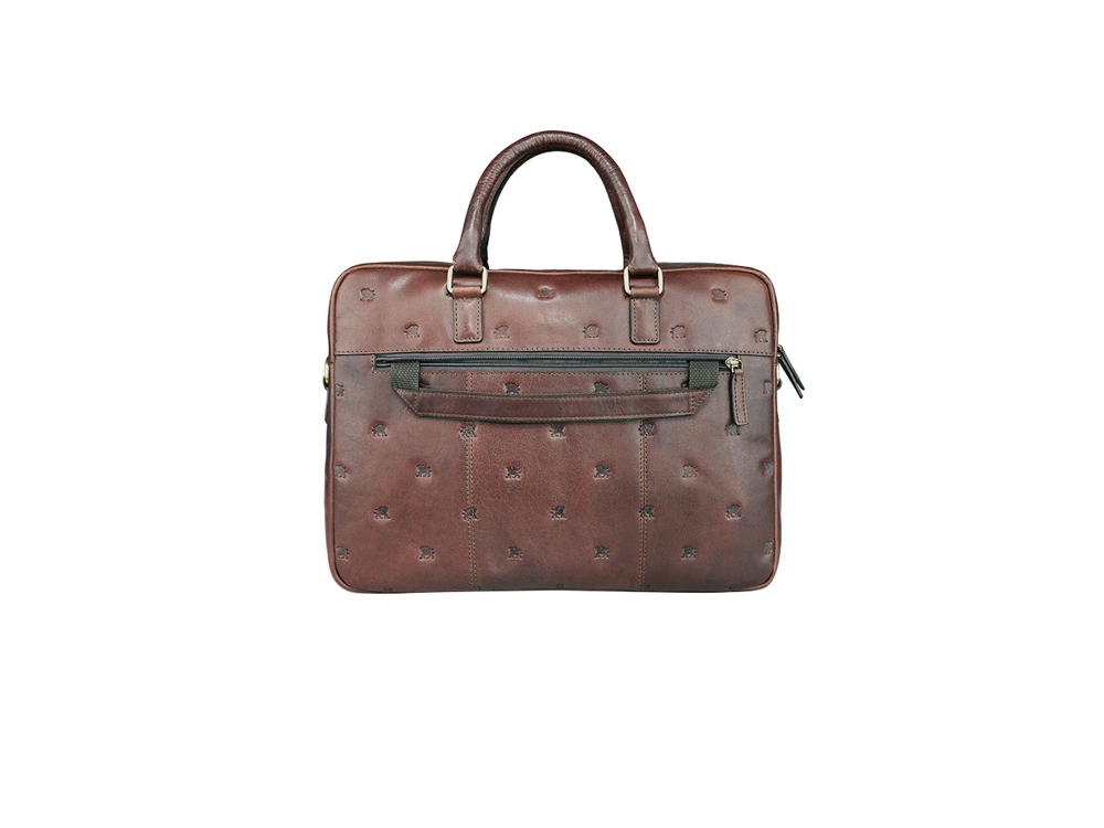 Сумка Mano "Don Leon", натуральная кожа в коричневом цвете, 41 х 29,5 х 8,5 см-3