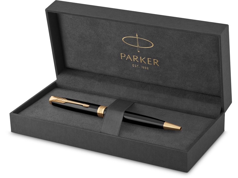 Ручка шариковая «Parker Sonnet Core Black Lacquer GT», черный/золотистый-3
