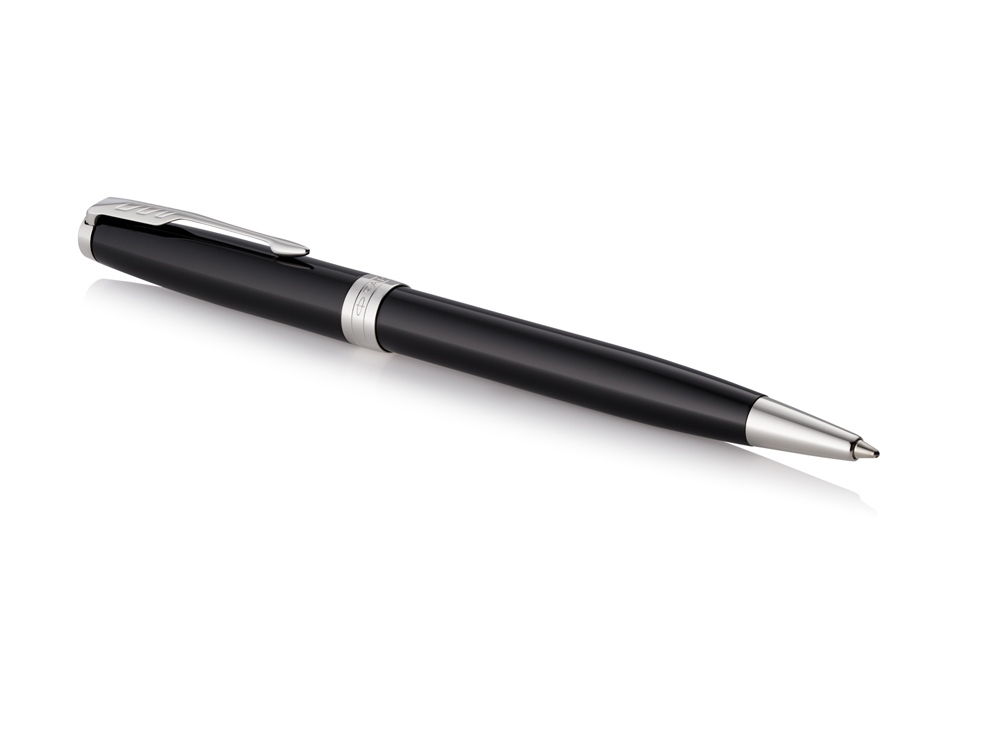 Ручка шариковая «Parker Sonnet Core Black Lacquer CT», черный/серебристый-1