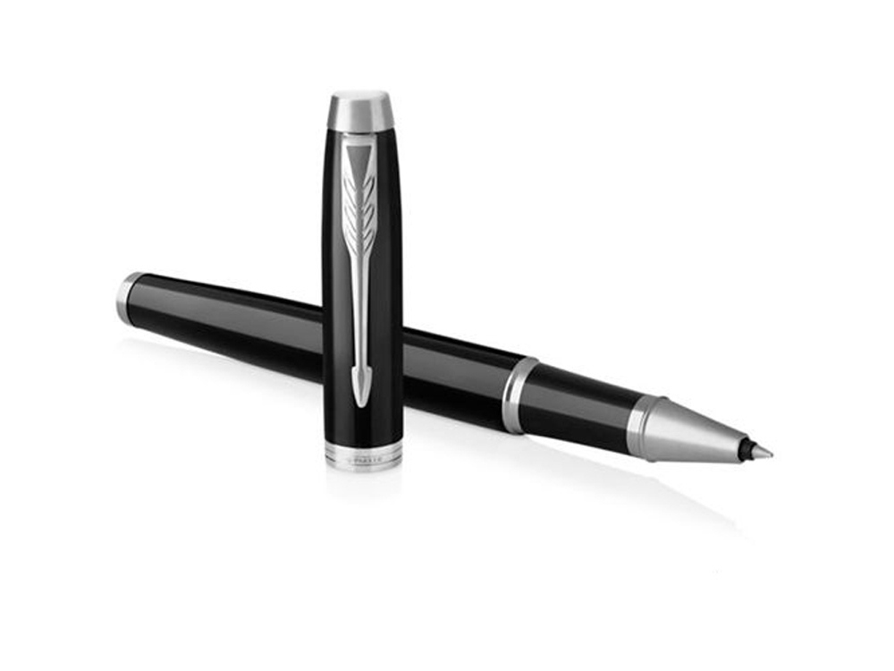 Ручка роллер «Parker IM Core Black CT», черный/серебристый-3