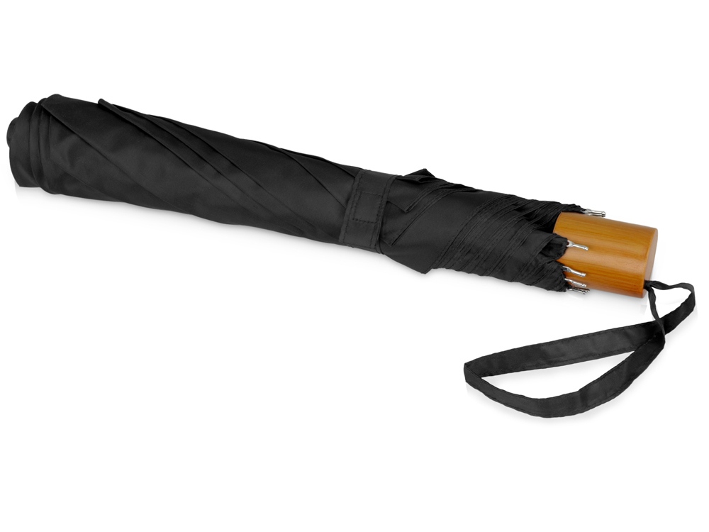 Зонт Oho двухсекционный 20", черный-2