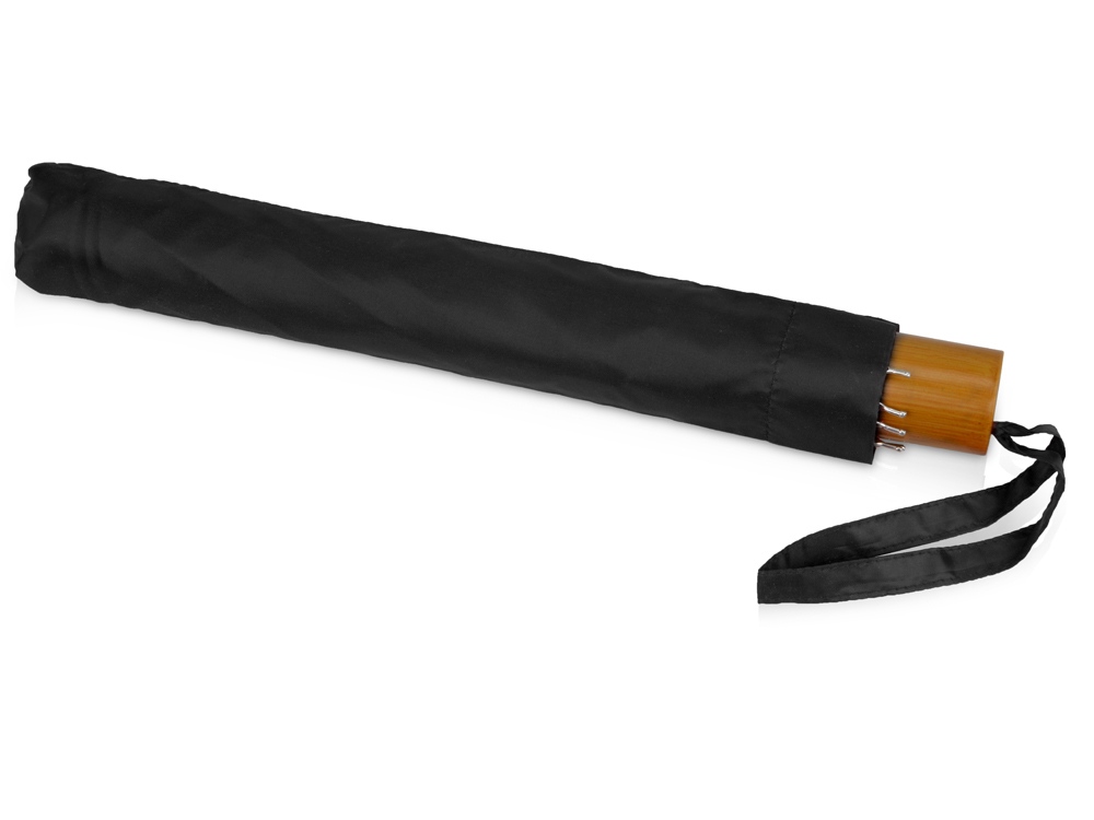 Зонт Oho двухсекционный 20", черный-3