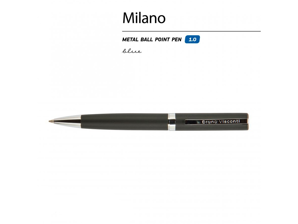 Ручка шариковая автоматическая BrunoVisconti® "MILANO" цвет корпуса черный, 1 мм-1