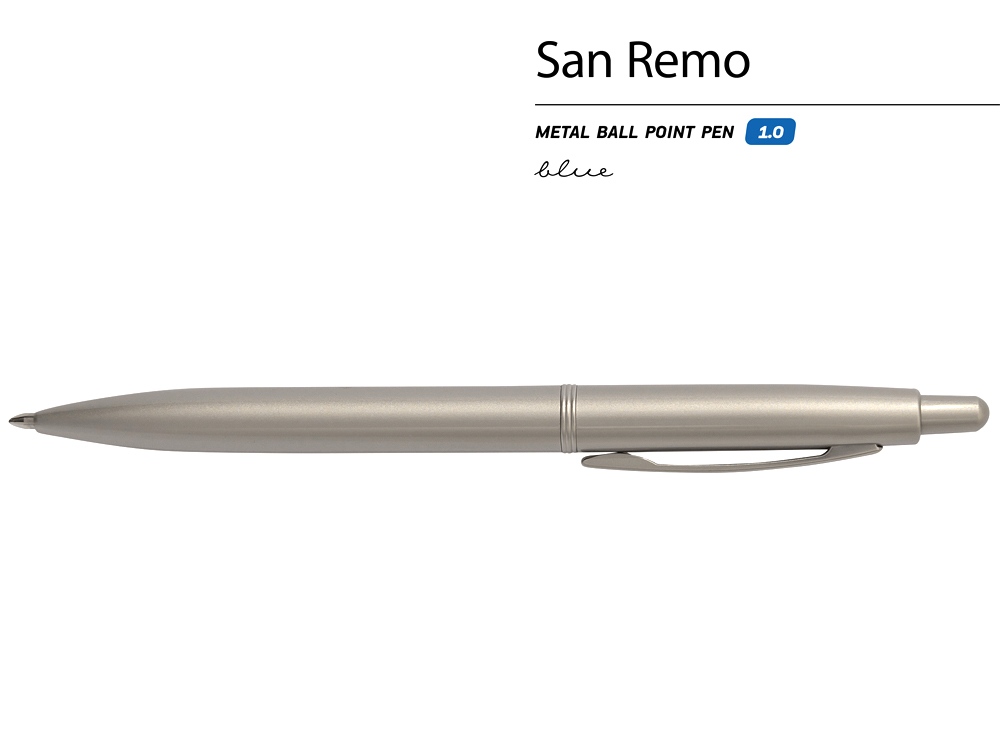 Ручка металлическая шариковая "San Remo", шампань-1
