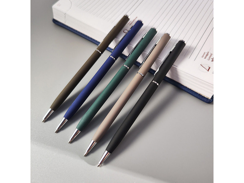 Ручка шариковая автоматическая BrunoVisconti® "PALERMO" цвет корпуса синий, soft-touch, 0.7 мм-6