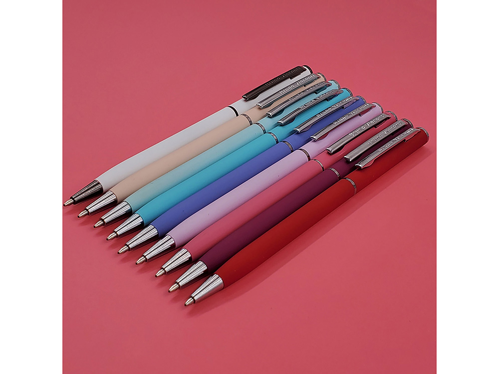 Ручка шариковая автоматическая BrunoVisconti® "PALERMO" цвет корпуса бирюзовый, soft-touch, 0.7 мм-7