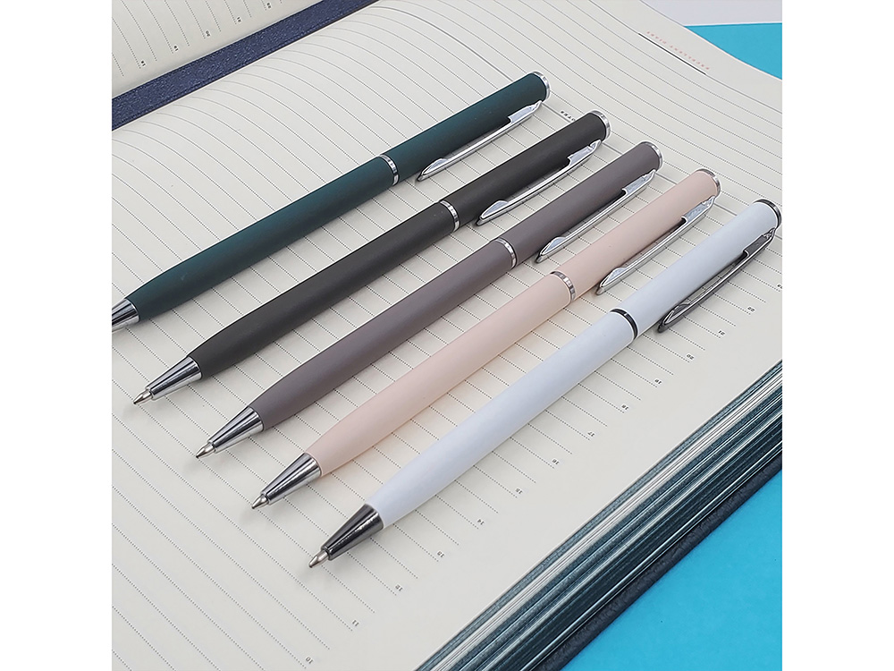 Ручка шариковая автоматическая BrunoVisconti® "PALERMO" цвет корпуса серый, soft-touch, 0.7 мм-4