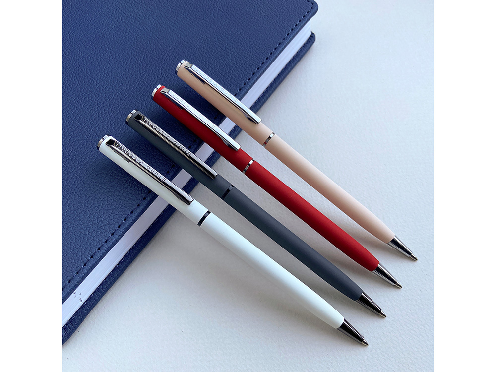 Ручка шариковая автоматическая BrunoVisconti® "PALERMO" цвет корпуса пудровый, soft-touch, 0.7 мм-5