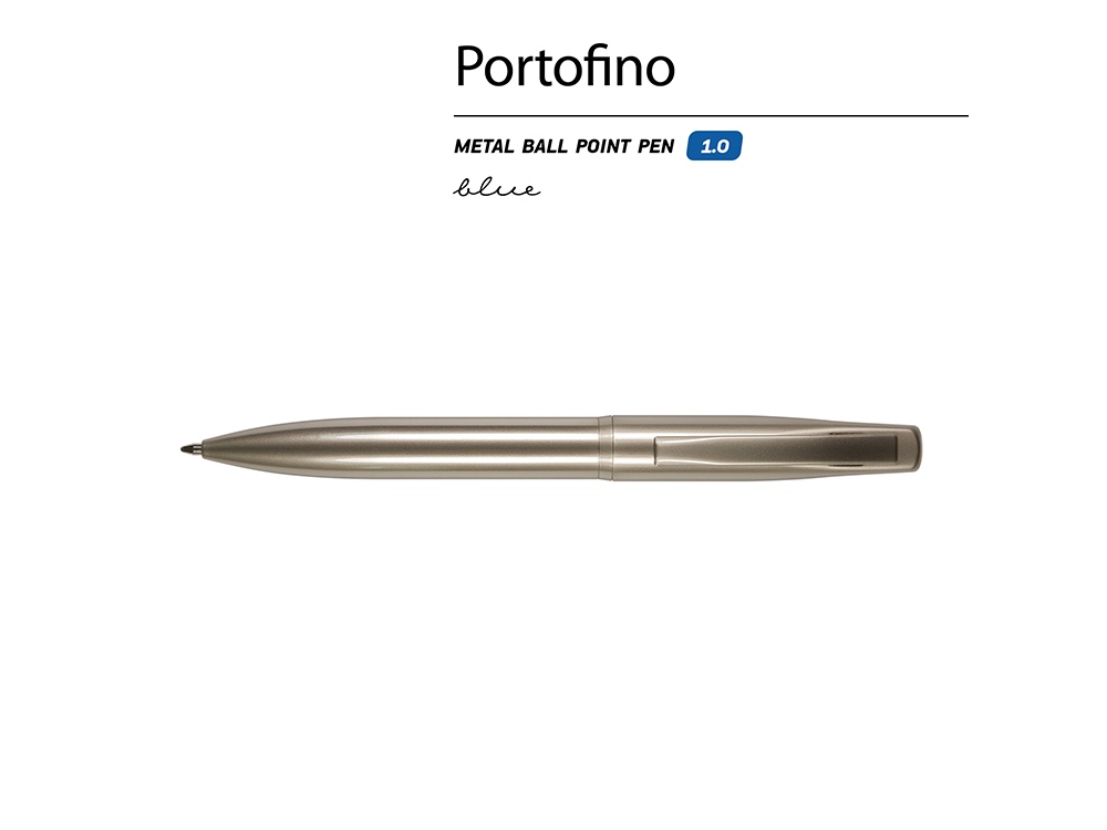 Ручка металлическая шариковая "Portofino", шампань-1