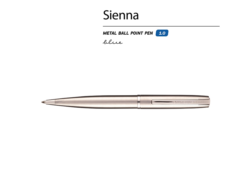Ручка металлическая шариковая "Sienna", сталь-1