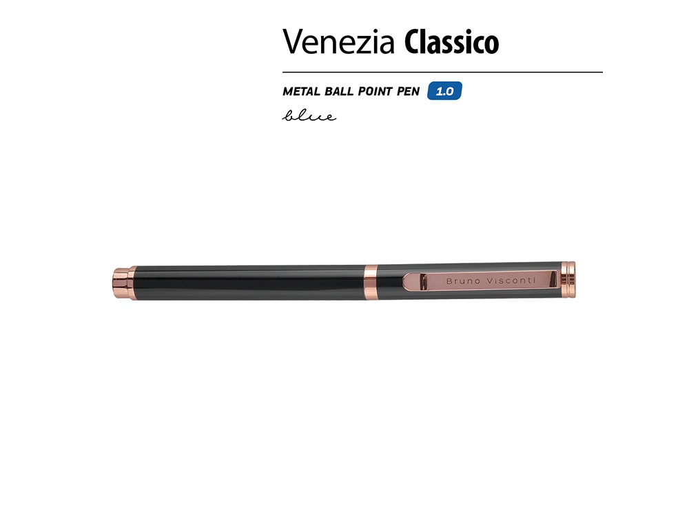 Ручка металлическая шариковая "Venezia Classico", черный-1