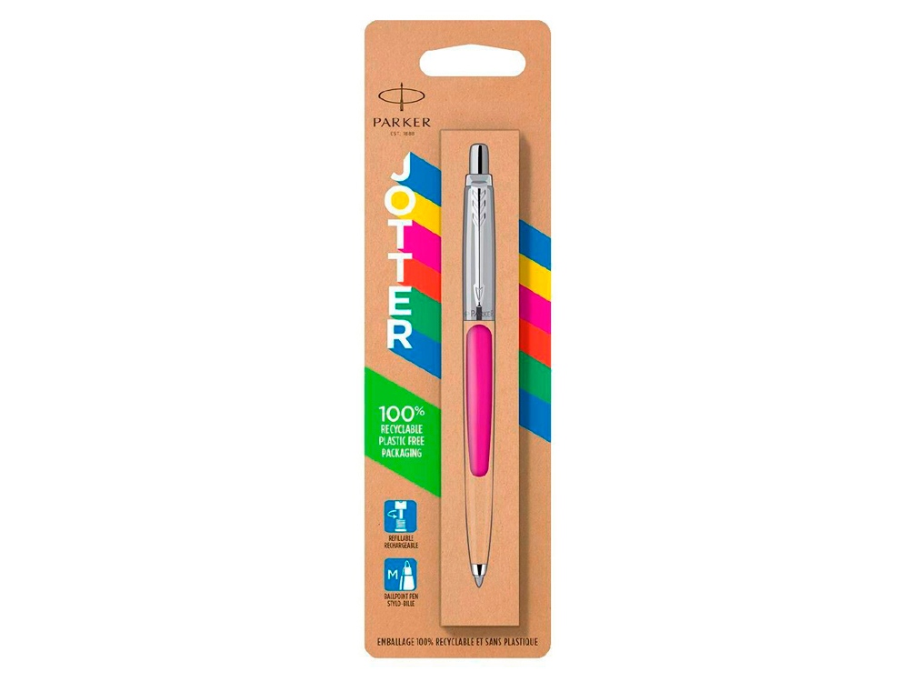 Шариковая ручка Parker Jotter ORIGINALS MAGENTA, стержень: M blue ЭКО-УПАКОВКА-2
