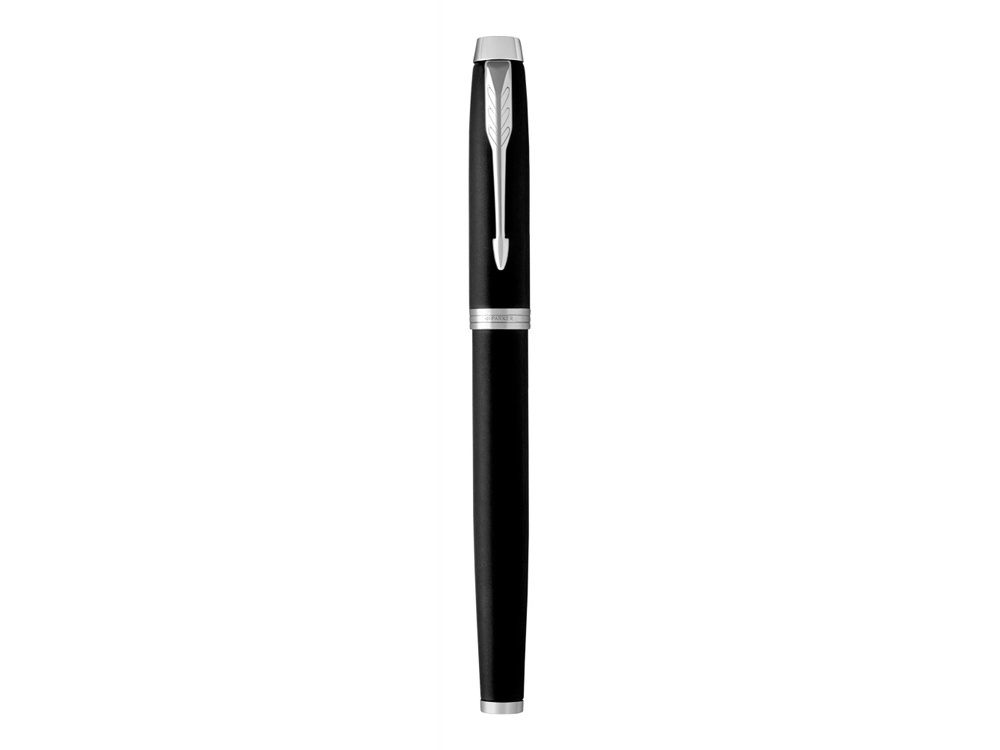 Ручка-роллер Parker IM Mat Black CT,стержень: F, цвет чернил: black, в подарочной упаковке.-1