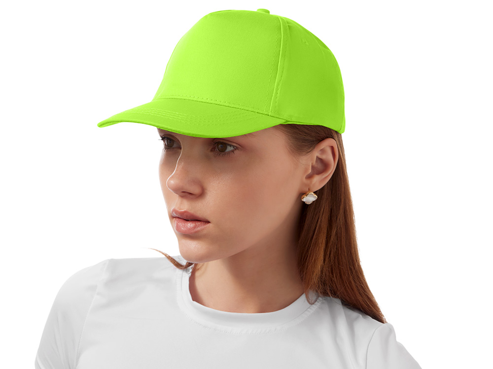 Бейсболка "Мемфис 230" 5-панельная, яблочно-зеленый-3