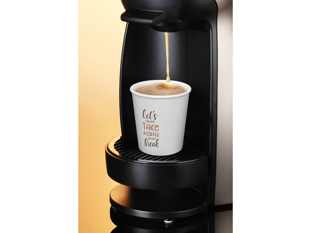 Americano® Piccolo кружка объемом 100 мл с крышкой - сплошной черный-3
