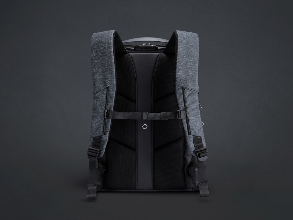 Антикражный рюкзак FlexPackPro для ноутбука 15.6", серый/черный-3