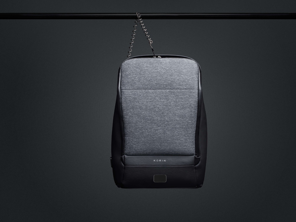 Антикражный рюкзак FlexPackPro для ноутбука 15.6", серый/черный-5