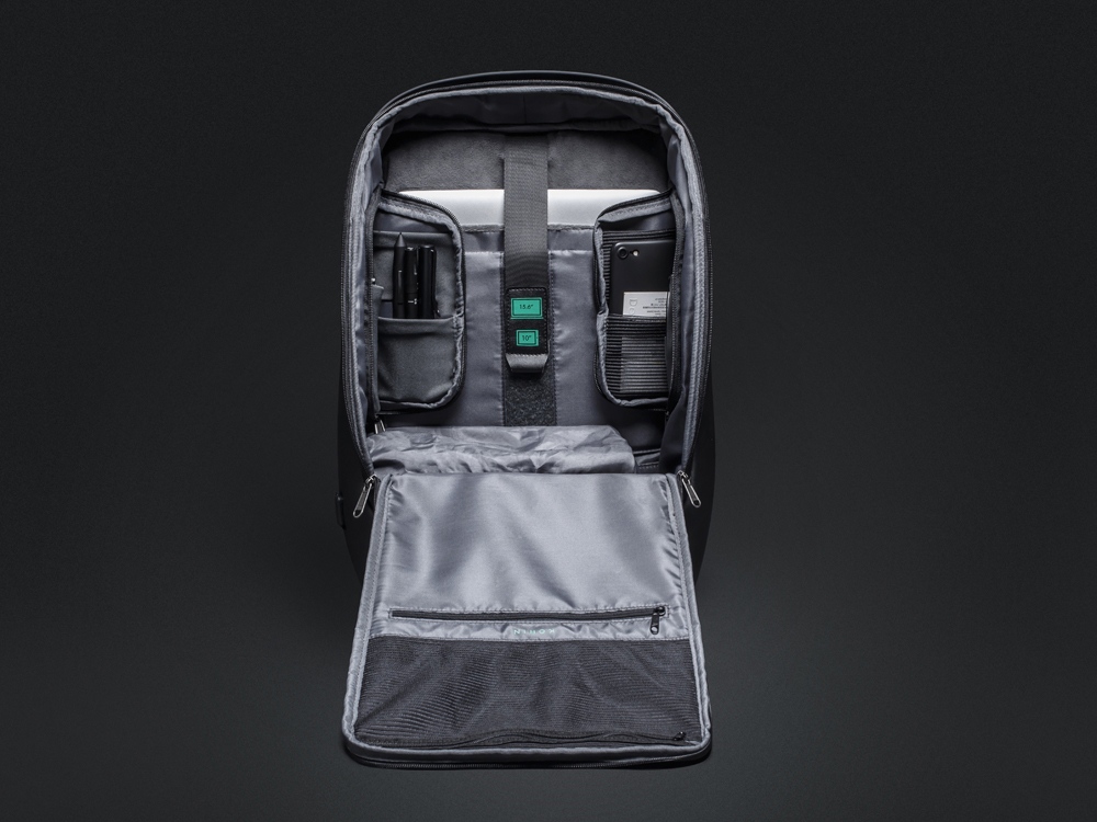 Антикражный рюкзак FlexPackPro для ноутбука 15.6", серый/черный-7