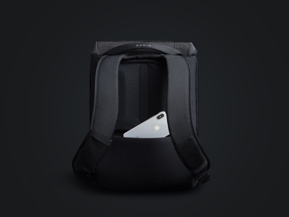 Водостойкий антикражный рюкзак Clickpack для ноутбука 15.6", черный-11